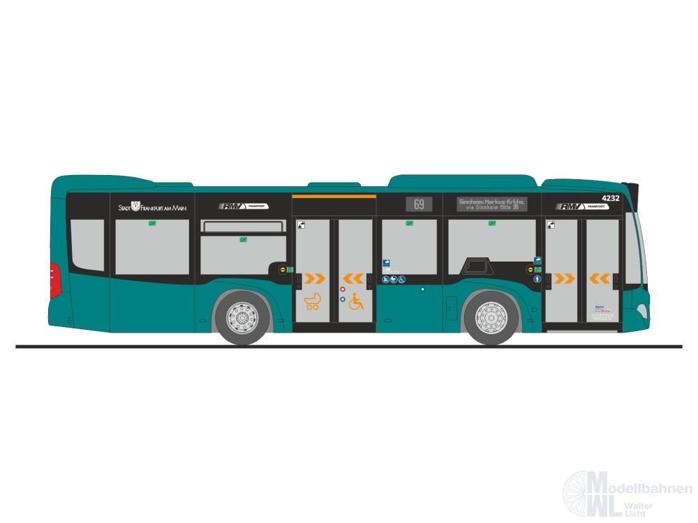 Rietze 67970 - Mercedes-Benz Citaro K ´12 traffiQ Frankfurt H0 1:87