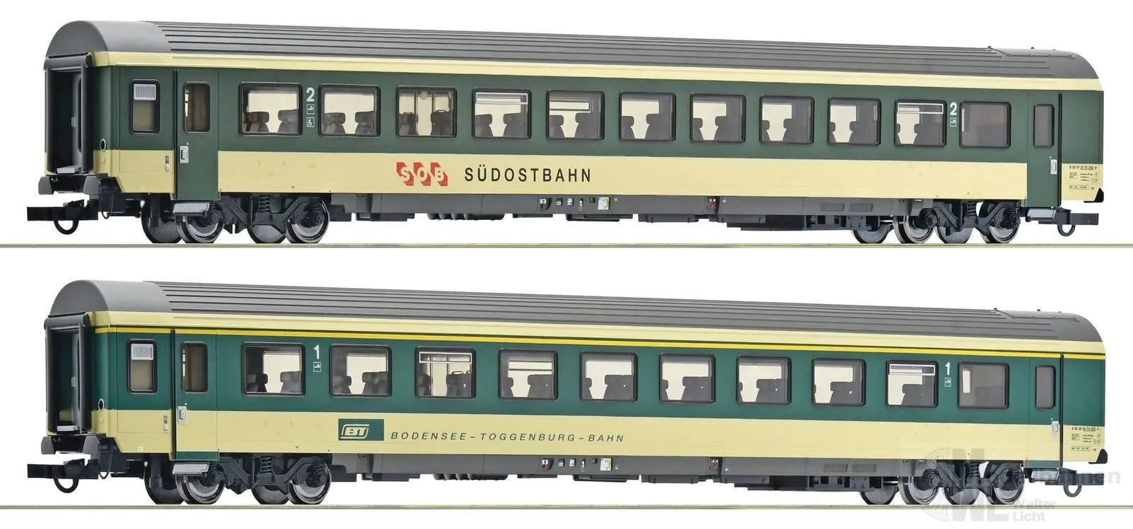 Roco 6200213 - Personenwagen Set Voralpenexpress Ep.IV/V 2.tlg. H0/GL