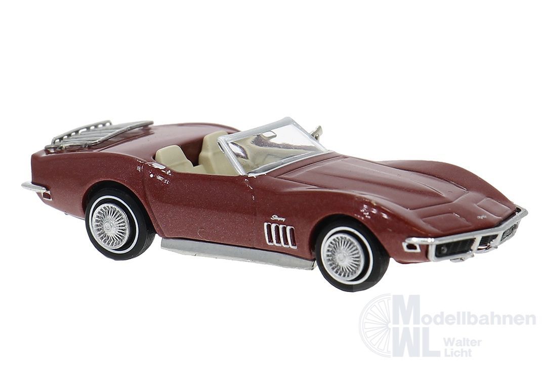 Brekina 19994 - Chevrolet Corvette C3 dunkelrot metallic H0 1:87