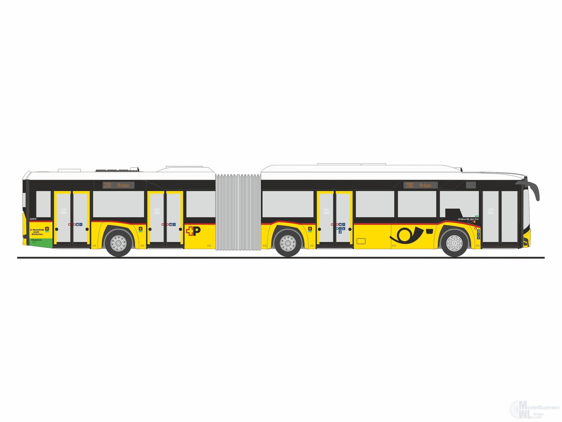 Rietze 76713 - Solaris Urbino 18 ´19 electric Postauto (CH) H0 1:87