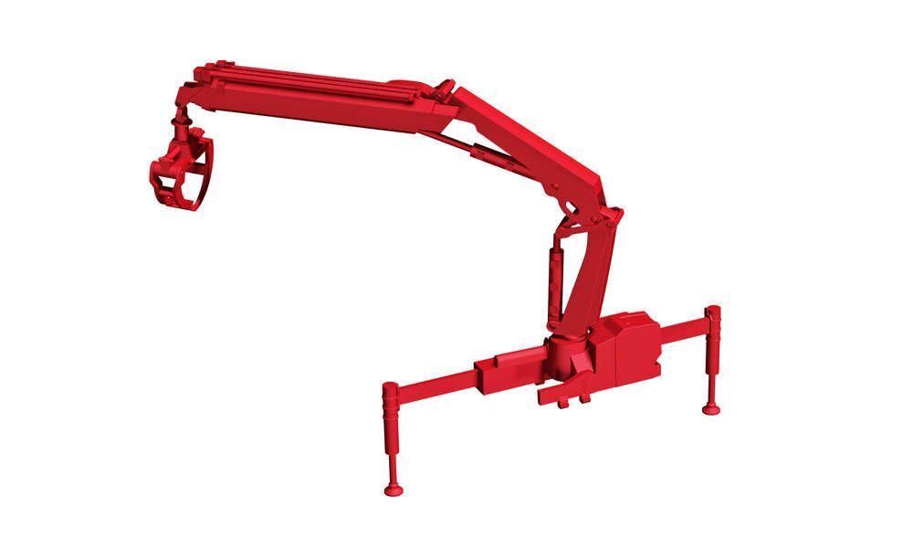 Herpa 54140 - Hiab Ladekran X-HIPRO 232 E-3 mit Greifer rot 1:87