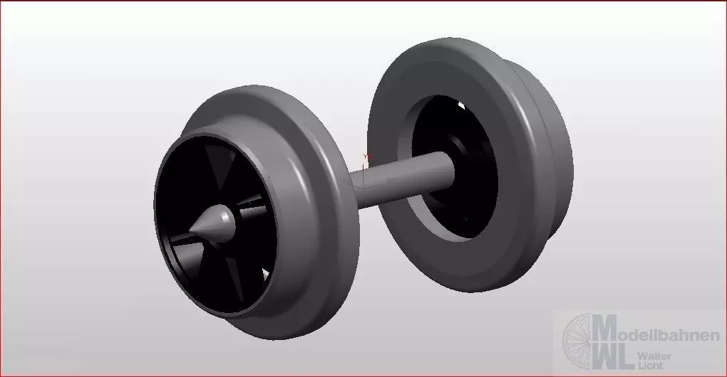 NPE NZ33250 - Radsatz Doppelspeiche schwarz 10mm beids. isoliert