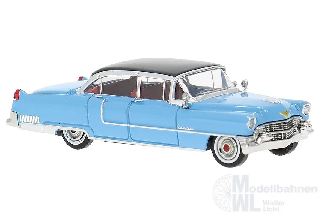 Brekina 18351 - Cadillac Fleetwood 1955 blau/weiß H0 1:87