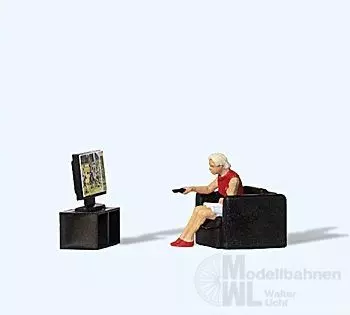 Preiser 28259 - Vor dem Fernseher H0 1:87