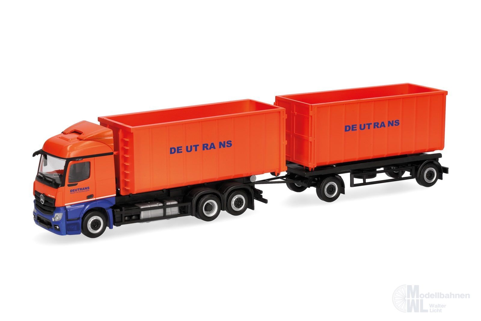 Herpa 322218 - Mercedes-Benz Actros Streamspace 2.3 Abroll-Container Hängerzug H0 1:87