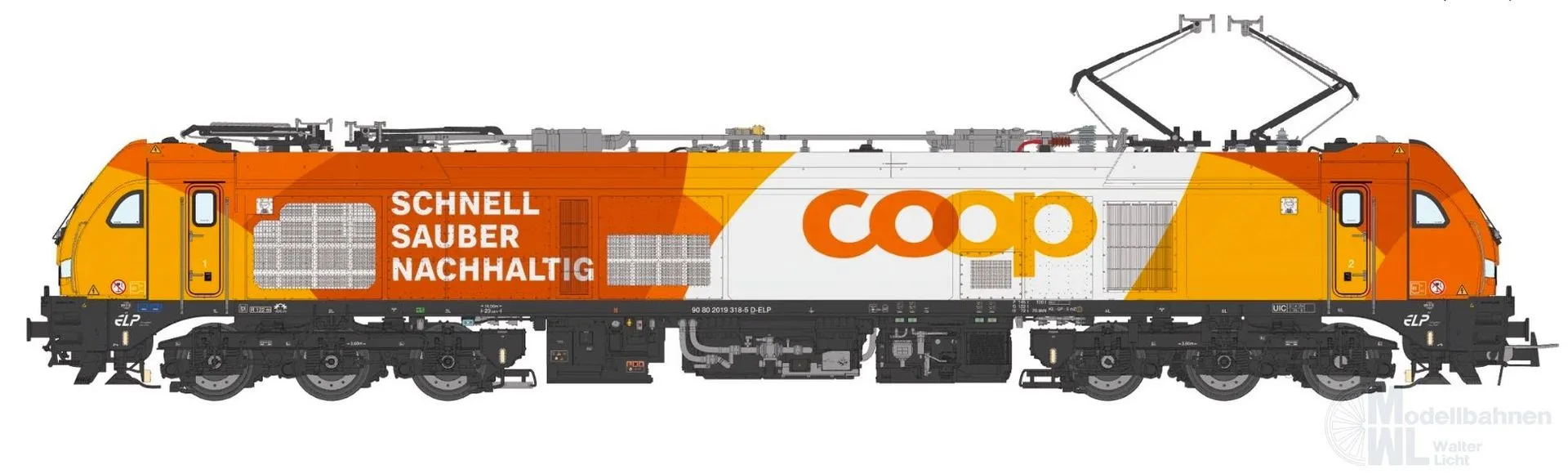 Sudexpress N0193180 - Zweikraftlok BR 2019 318-5 Euro 9000 railCare Ep.VI Coop N 1:160 Sound