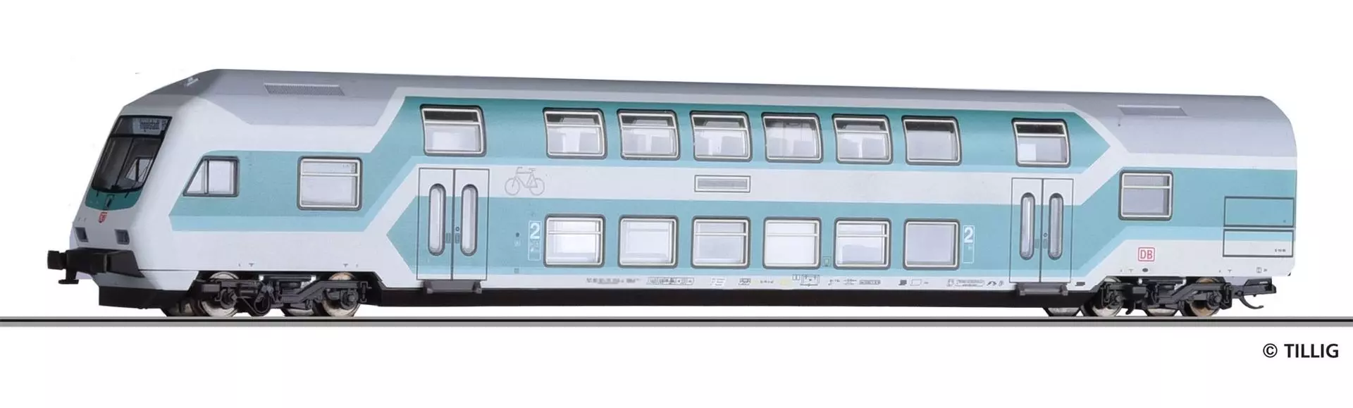 Tillig 16802 - Doppelstock-Steuerwagen DB AG Ep.V 2.Kl. DBbzf 761.2 TT 1:120