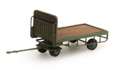 ARTITEC b.v. 387.32-GN - Anhänger Bahnsteigkarre grün H0 1:87