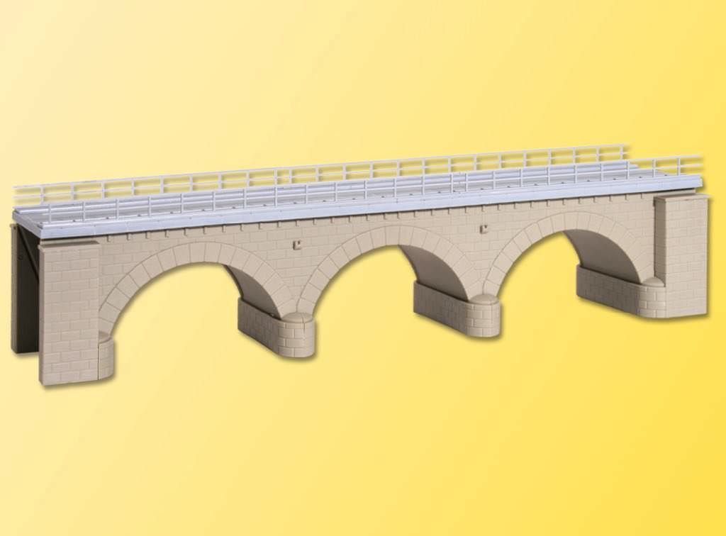 Kibri 39721 - Steinbogenbrücke mit Eisbrecherpfeilern gerade eingleisig H0 1:87