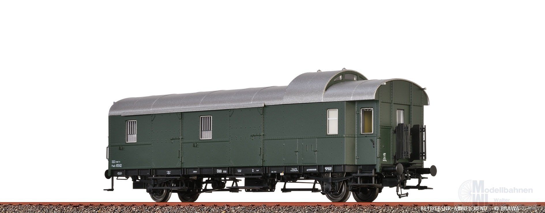Brawa 46820 - Gepäckwagen ÖBB Ep.III Pwih H0/GL Basic+ LED