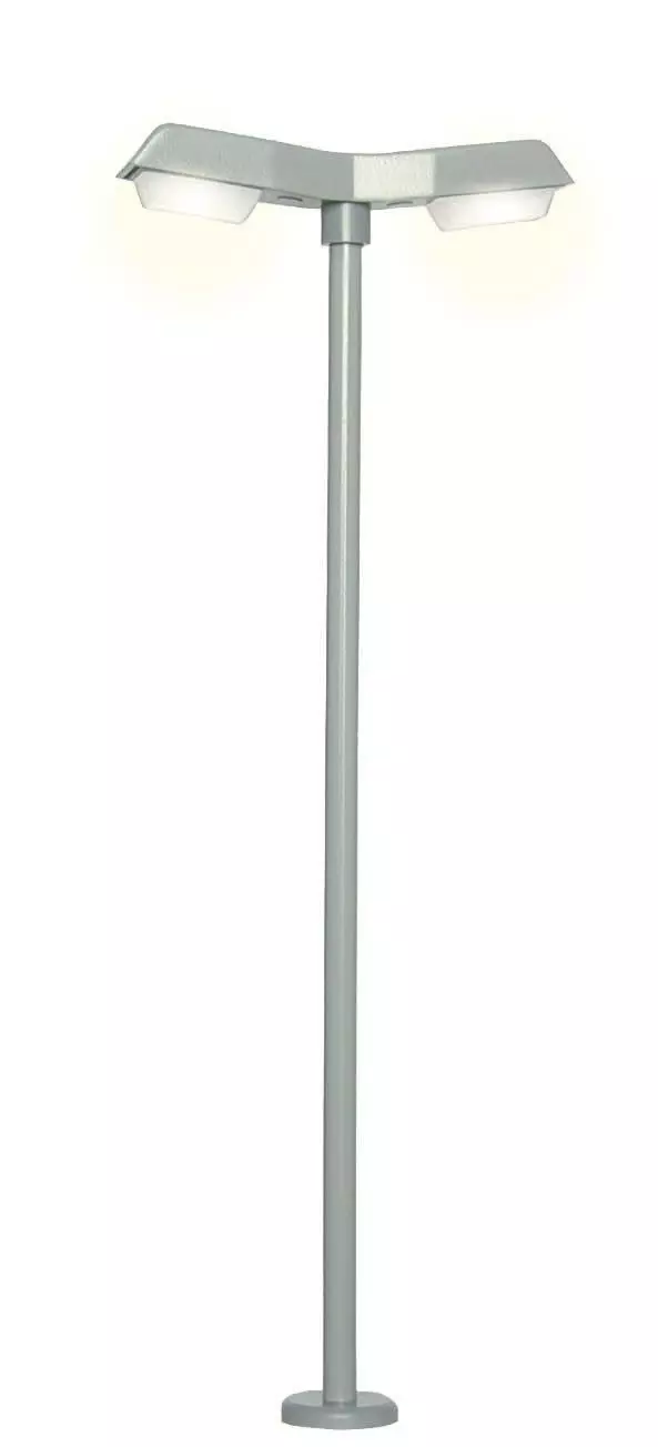 Viessmann 6097 - Straßenleuchte modern dopplet LED weiß H0 1:87