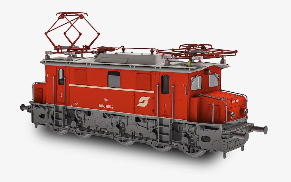 Jägerndorfer Modellbahn 21102 - E-Lok Rh 1080 ÖBB Ep.IV rot H0/GL Sound