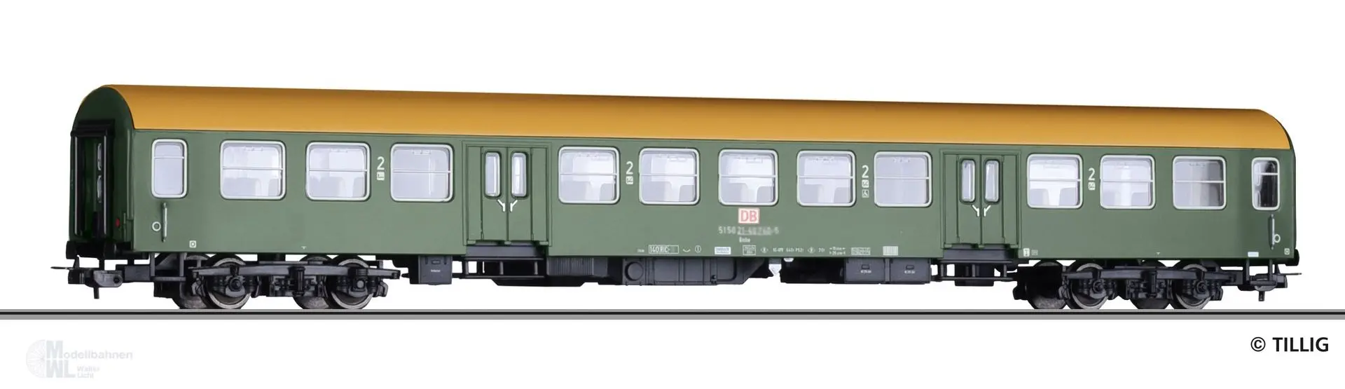 Tillig 75006 - Personenwagen DB Ep.V Bmh 721 2.Kl. Bauart Halberstadt H0/GL