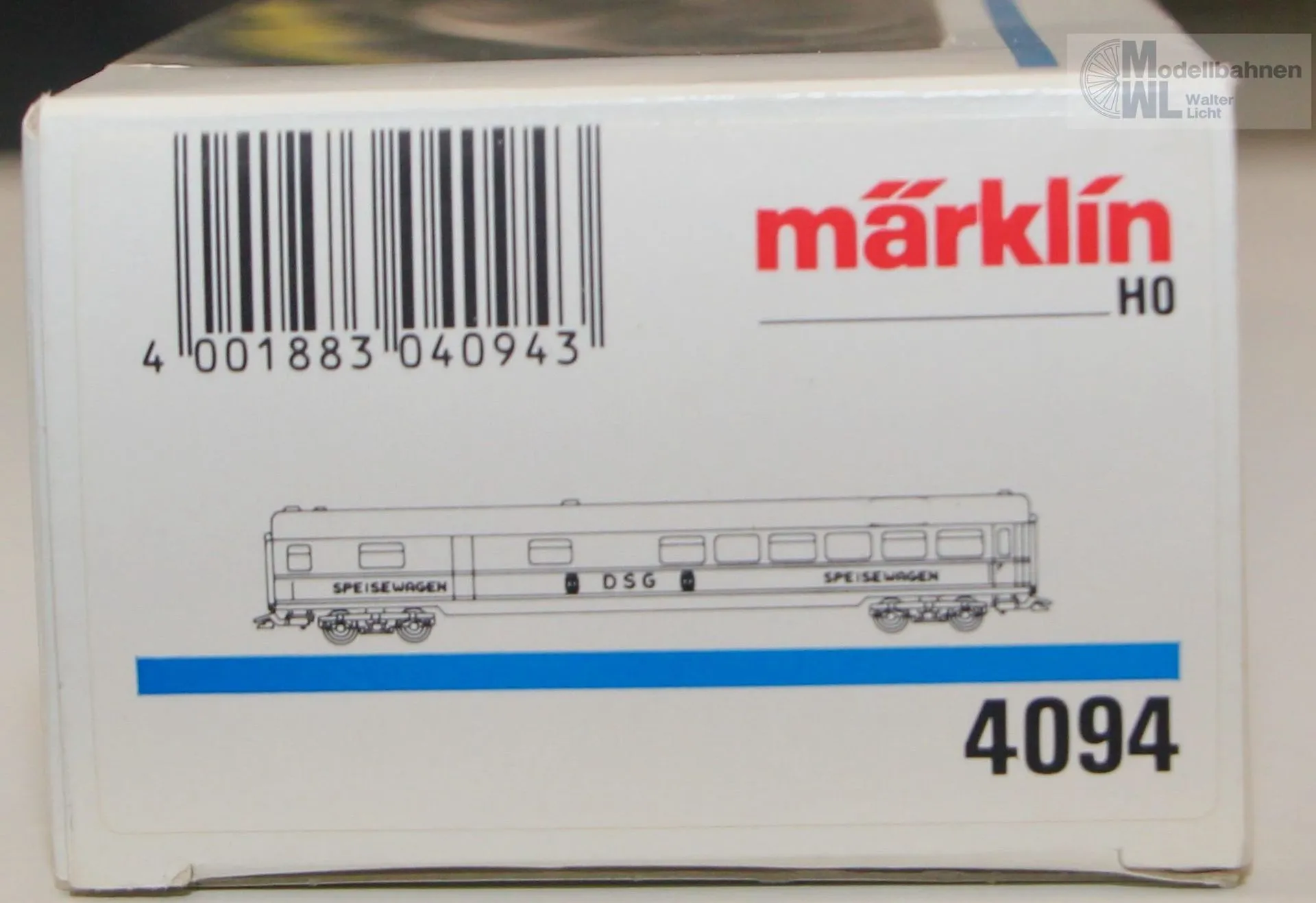 Märklin 4094 - MÄRKLIN - Speisewagen DB Ep.IV H0/WS