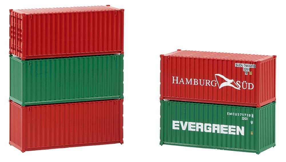 Faller 182051 - 20' Container 5er-Set H0 1:87