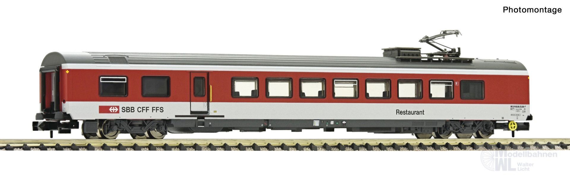 Fleischmann 6260060 - Speisewagen SBB Ep.V mit Stromabnehmer N 1:160