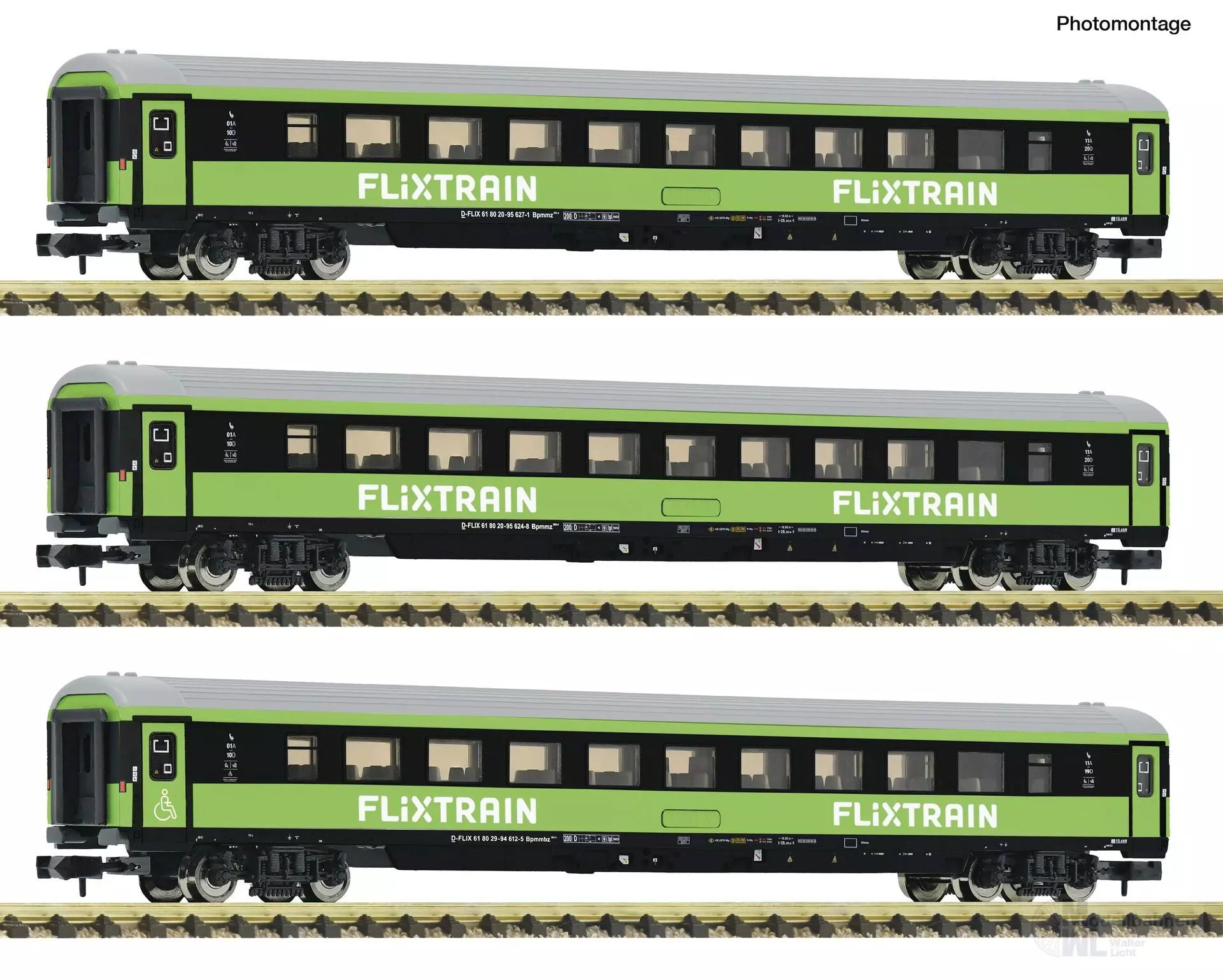 Fleischmann 6260086 - Personenwagen Set FLIXTRAIN Ep.VI 3.tlg. N 1:160