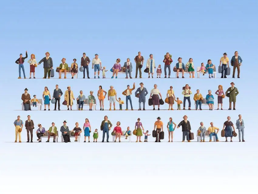 Noch 37070 - Mega-Spar-Set Figuren 60 Figuren, ohne Bänke N 1:160