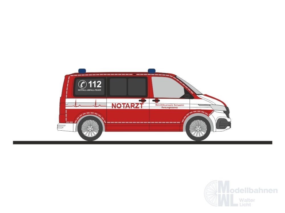 Rietze 53963 - Volkswagen T6.1 Notarzt BF Schwerin H0 1:87