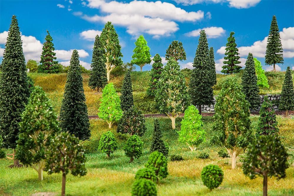 Faller 181535 - 25 Mischwaldbäume sortiert H0 1:87