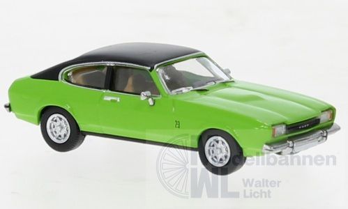 foto_gross PCX-Models 870645 - Ford Capri MK II 1974 hellgrün / mattschwarz H0 1:87