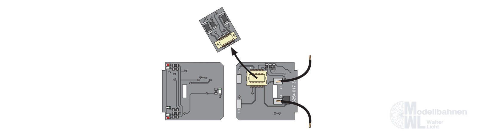 Bemo 5149371 - Umbausatz LED-Beleuchtung Steuerwagen (3249) H0/GL