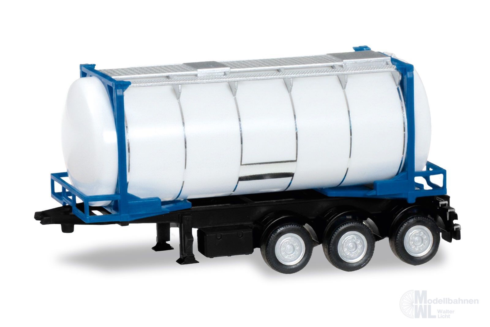 Herpa 076678-003 - 26 ft. Container-Auflieger 3-achs mit Swap-Container H0 1:87