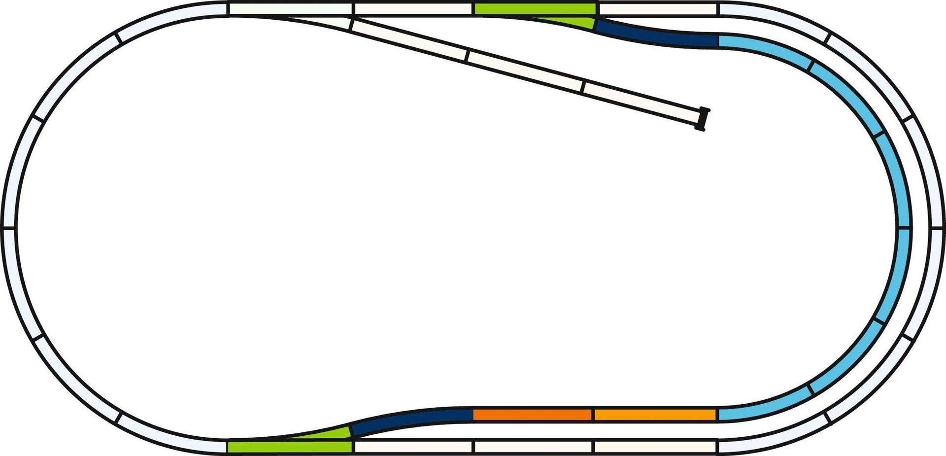 Piko 55321 - PIKO A-Gleis mit Bettung Gleis Set C H0/GL Piko 55321 - PIKO A-Gleis mit Bettung Gleis Set C H0/GL