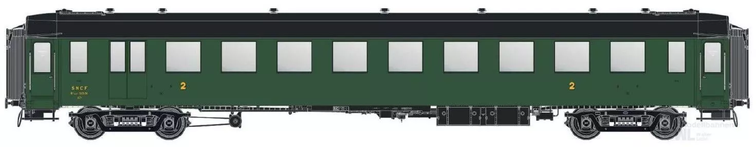 LS Models MW40954 - Personenwagen SNCF Ep.IIIc OCEM B10myfi 2.Kl. H0/GL