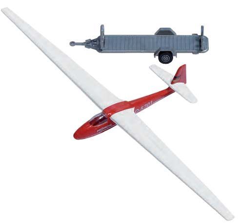 Busch 1154 - Segelflugzeug rot H0 1:87
