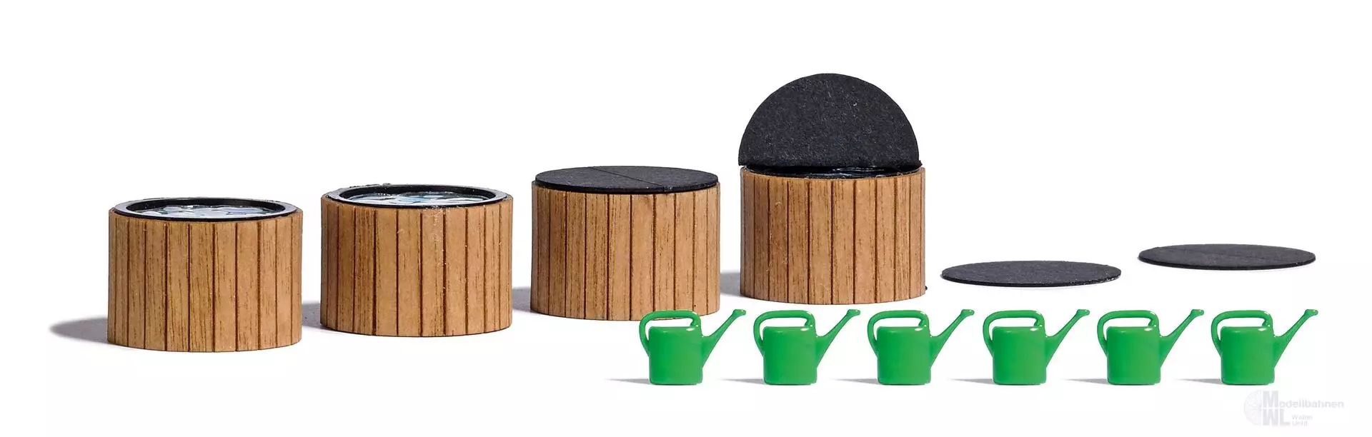 Busch 1833 - Regenfässer 4 Stück H0 1:87