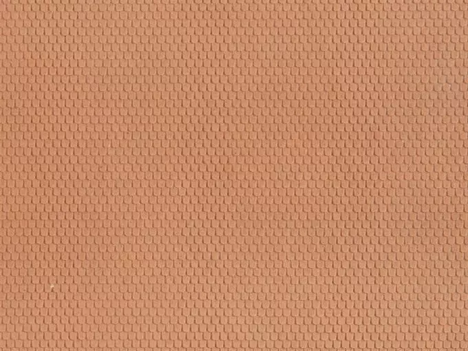 Noch 60360 - 3D-Strukturfolie Biberschwanz rot, 28 x 10 cm H0 1:87