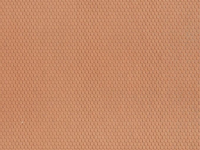 Noch 60360 - 3D-Strukturfolie Biberschwanz rot, 28 x 10 cm H0 1:87