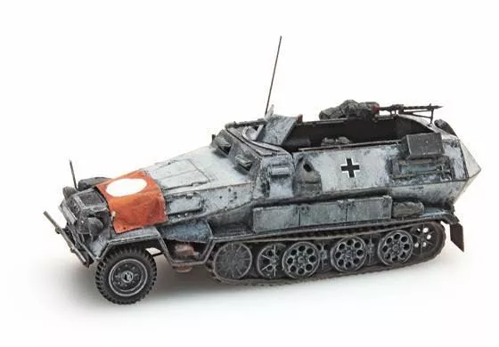 ARTITEC b.v. 387.73-S2 - Sonderkraftfahrzeug 251/1B Fahne Wintertarnung Deutsche Wehrmacht H0 1:87