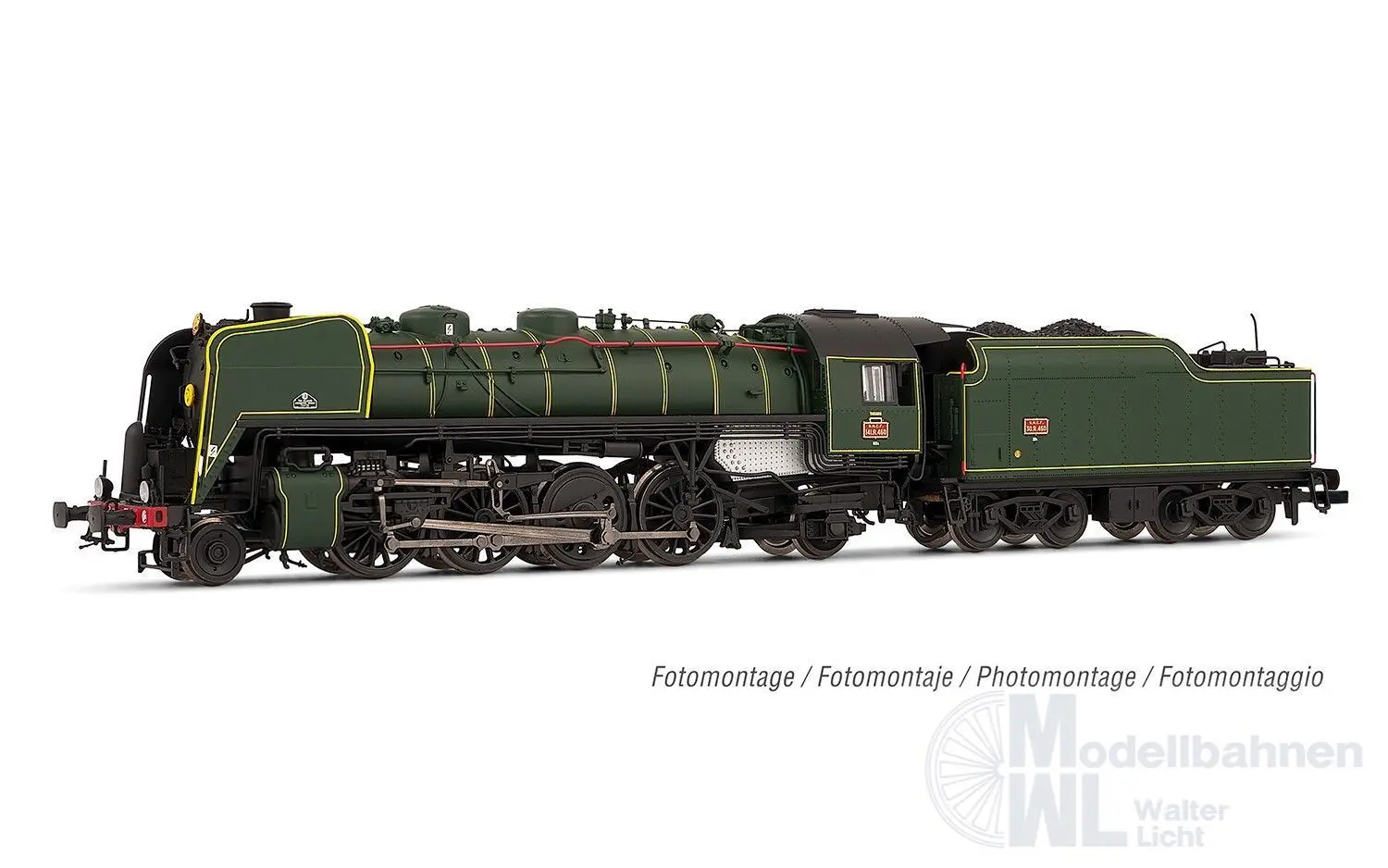 Arnold 2545S - Dampflok Serie 141R 460 SNCF Ep.III grün N 1:160 Sound