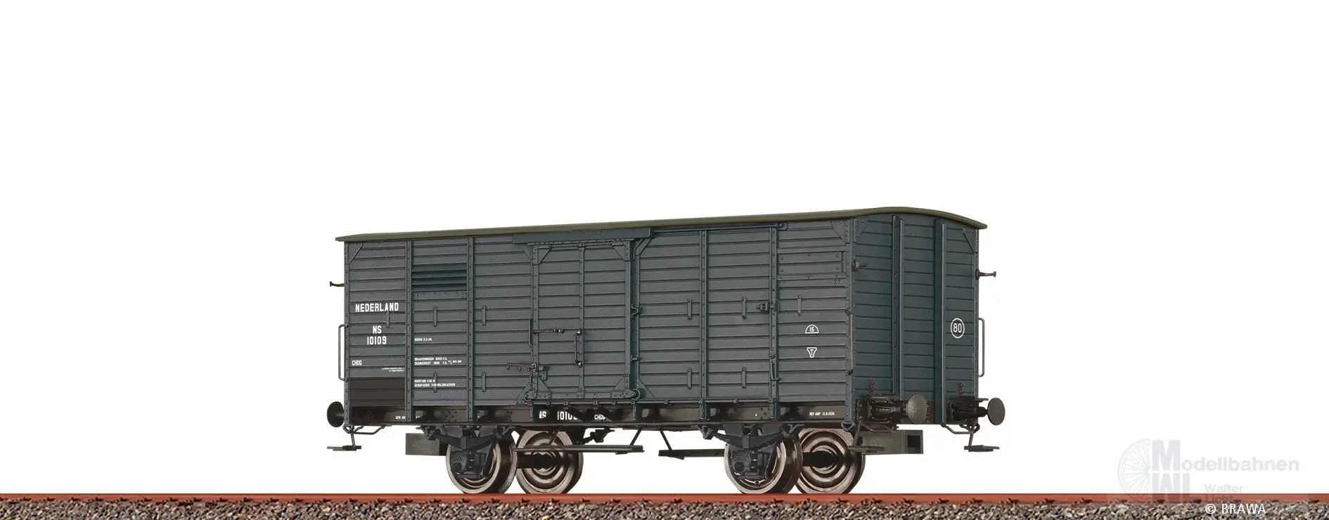 Brawa 49889 - Güterwagen ged. NS Ep.II CHDG H0/GL