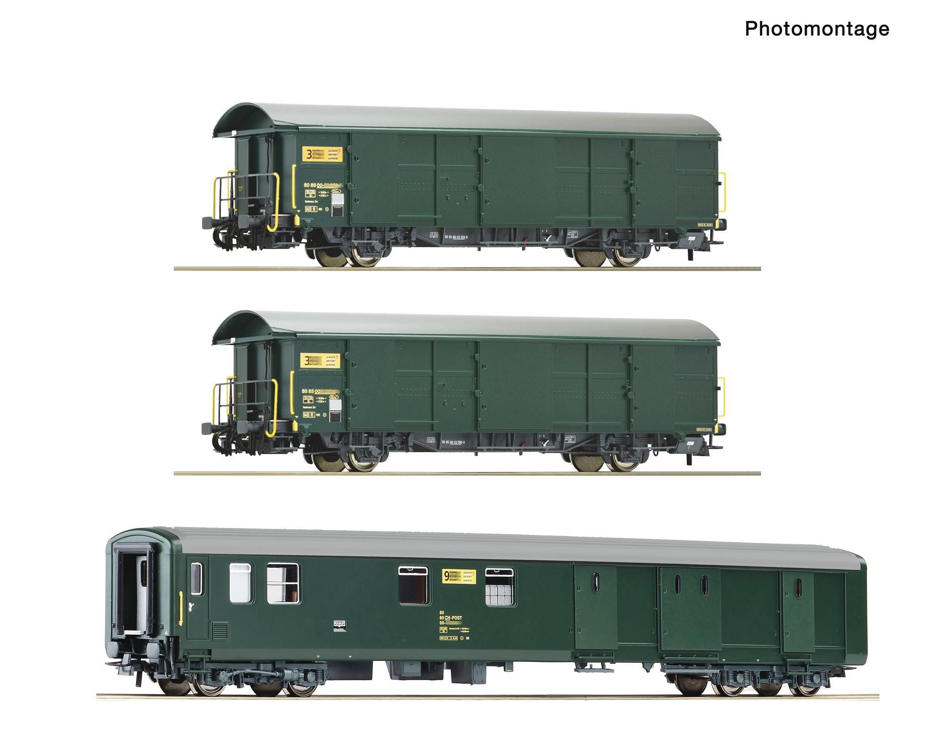 Roco 6600428 - 3er Set Postwagen