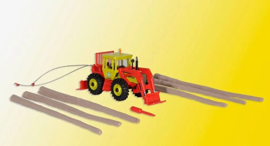 Kibri 12254 - Mercedes-Benz TRAC mit Rückeschaufel Polterschild und Winde H0 1:87