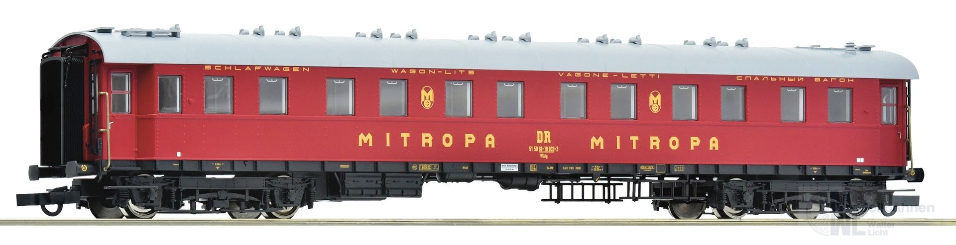 Roco 6200203 - Schlafwagen DR Ep.IV WLAg ohne Zierlinie H0/GL