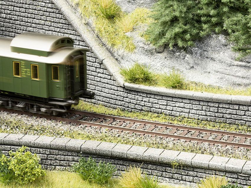 Noch 14236 - Mauerabschlusskanten 5 Stück H0 1:87