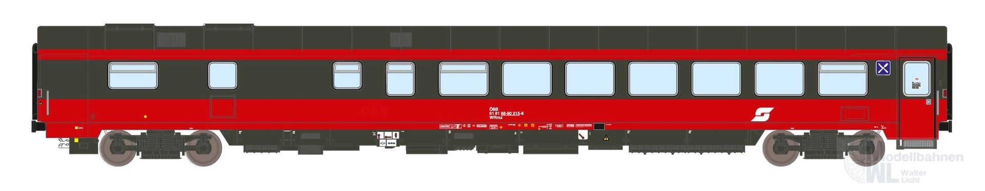 ASM 24500 - Speisewagen WRmz ÖBB Ep.IV EC 64 N 1:160 ASM 24500 - Speisewagen WRmz ÖBB Ep.IV EC 64 N 1:160