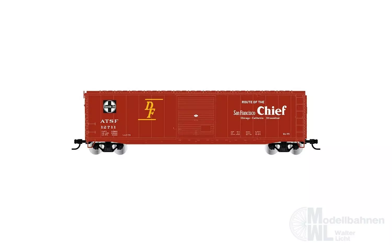 Rivarossi 6661B - Güterwagen gedeckt ATSF 12712 H0/GL