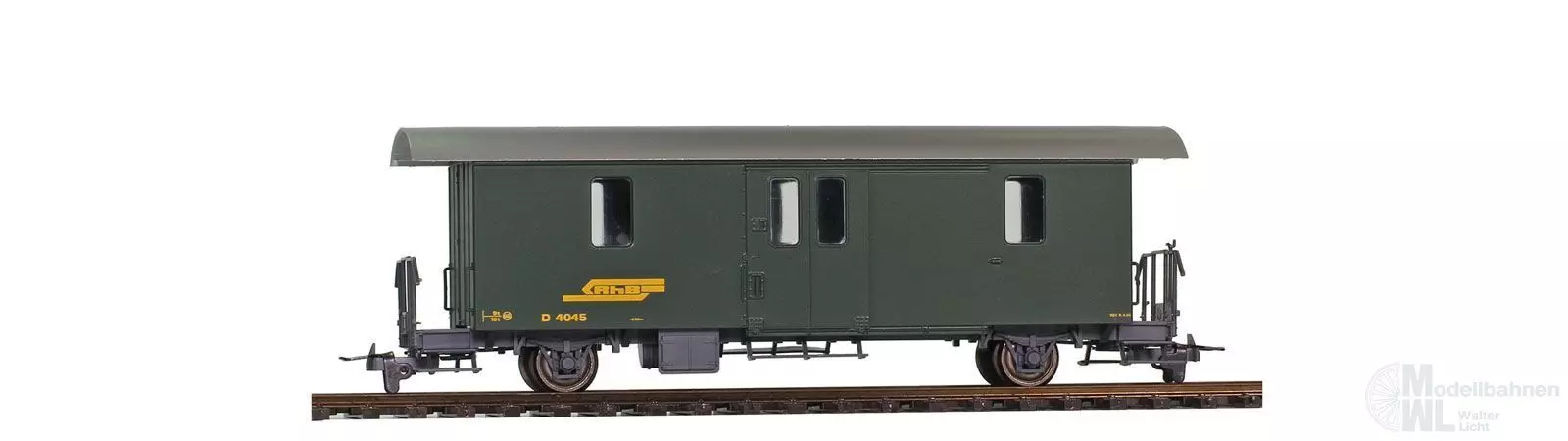 Bemo 3265115 - Packwagen RhB Ep.III/IV D2 4045 grün H0m