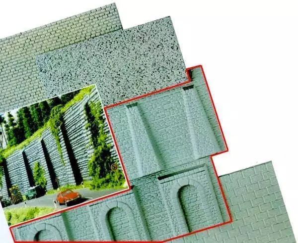 Busch 8196 - Stützmauer mit Arkaden N 1:160