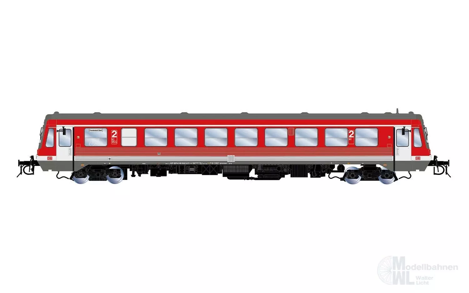 Rivarossi 9001 - Triebwagen BR 627.0 DB Ep.VI rot H0/GL