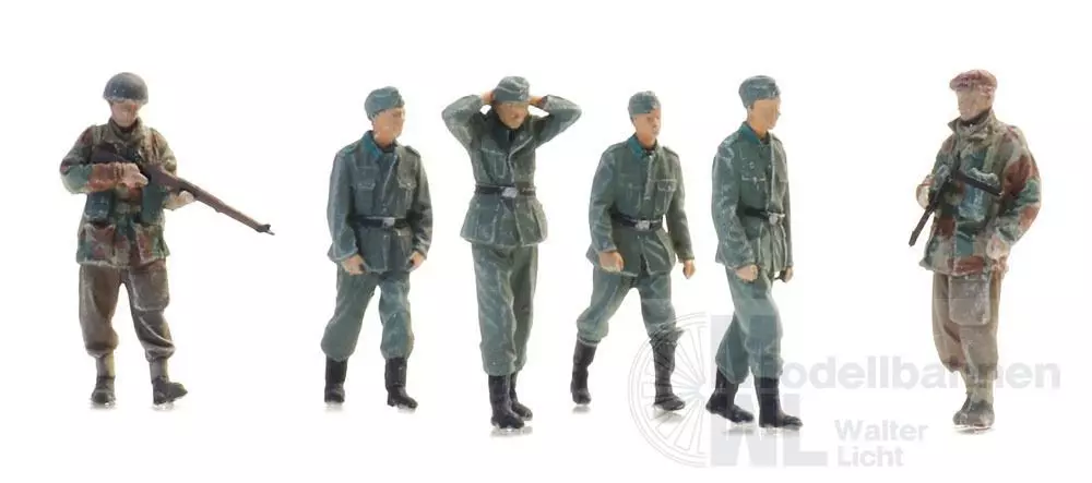 ARTITEC b.v. 5870065 - WM-Kriegsgefangene + britische Fallschirmjäger (6x) H0 1:87