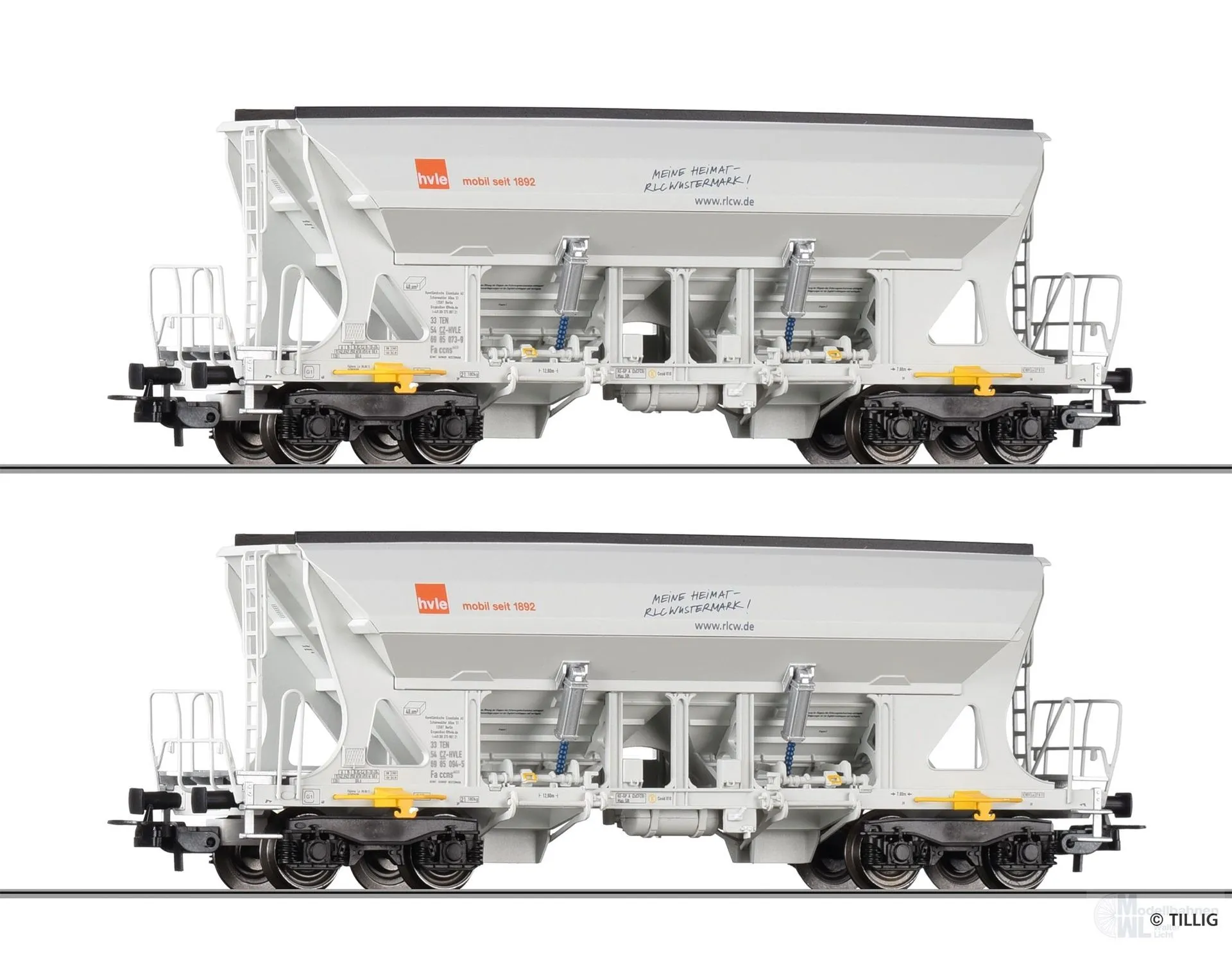 Tillig 70086 - Selbstentladewagen HVLE Ep.VI 2.tlg. Faccns H0/GL