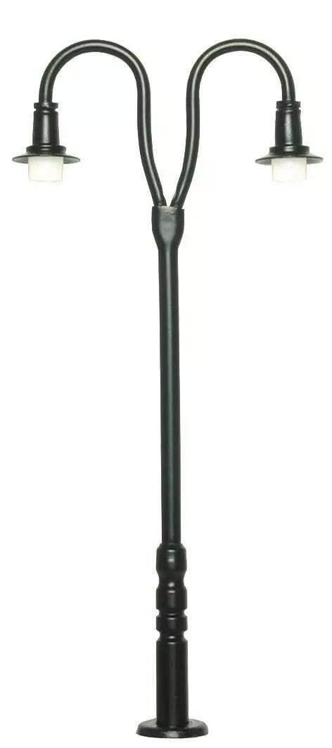 Viessmann 6041 - Bahnsteigleuchte zweiflammig, 2 LEDs warmweiß H0 1:87