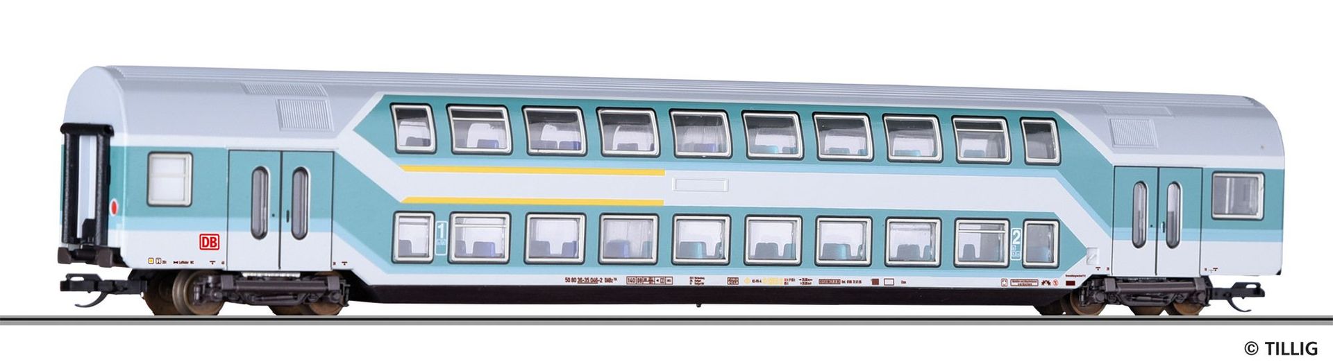 Tillig 16803 - Doppelstockwagen DB AG Ep.V 1./2.Kl. DABz 755 TT 1:120