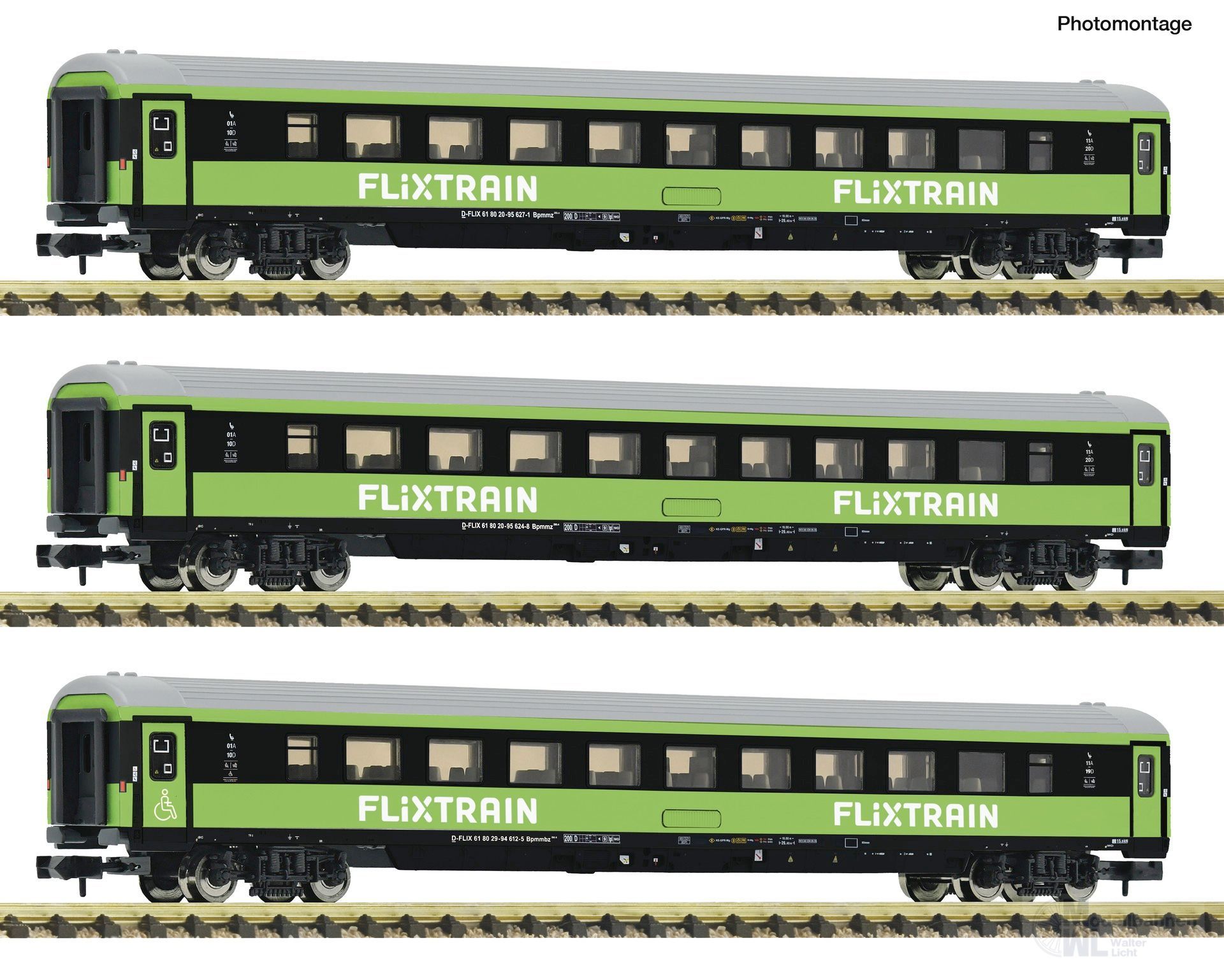 Fleischmann 6260086 - Personenwagen Set FLIXTRAIN Ep.VI 3.tlg. N 1:160